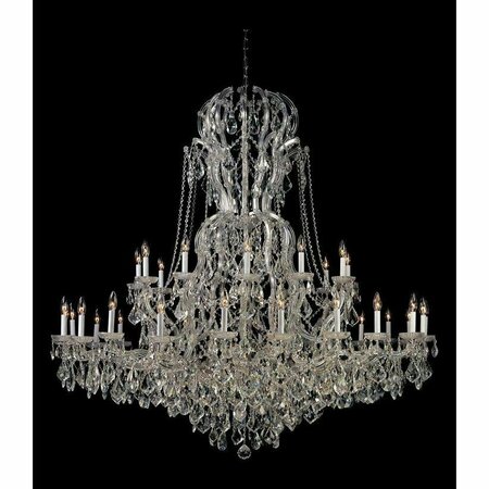 CRYSTORAMA Thirty Seven Light Polished Chrome Up Chandelier 4460-CH-CL-SAQ